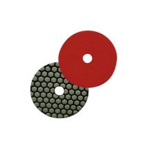 Pad de Polissage Diamanté D.100 mm - Grain 100 - Adapté pour Granit, Marbre, Pierre Naturelle - Utilisation à Sec, Couleur Jaune Clair - Diamwood