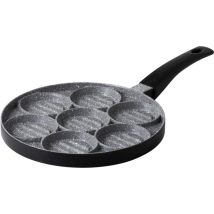 Padella a 7 Cerchi per Hamburger 26 cm – Alluminio con Rivestimento Antiaderente – Facile da Pulire – Aeternum