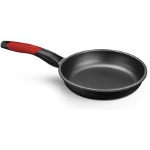 Padella multiuso BRA Premiere A411224 – Alluminio forgiato – Rivestimento antiaderente Teflon – Diametro 24 cm – Colore Nero/Rosso