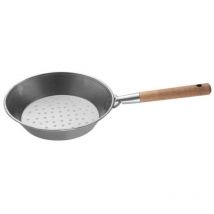 Padella per Castagne caldarroste in ferro con manico in legno Cm. 27