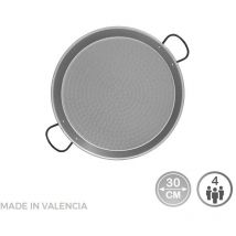 Paella En Acier Poli Pour Induction Et Vitroceramique Ø30cm (4 Personnes). Vaello