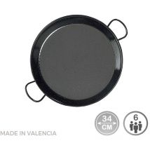 Poêle À Paella Émaillée Pour Induction Et Vitrocéramique Ø34cm (6 Personnes). Vaello