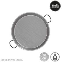Vaello - Paellapfanne aus poliertem Stahl für Induktion und Vitrokeramik ø38cm (8 Personen)