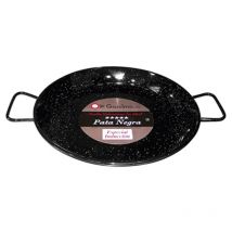 Garcima - Emaillierte Induktions-Paellapfanne 42cm schwarzes Bein ideal
