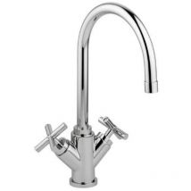 Paffoni - Cruz Dual lever kitchen tap with swivel arm, chrome (QTV180)
