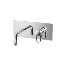 Paffoni - Mélangeur lavabo encastré avec bec l. 248 mm Joker série JK106CR Chromé - Laiton