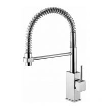 Paffoni - Mitigeur évier avec bec orientable Acier look Level series LEA176ST Laiton - Steel looking