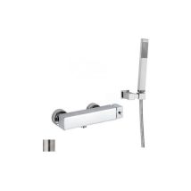 Paffoni Level - Set de douche avec robinetterie, inox LEA168DST