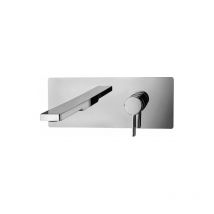 Mélangeur lavabo encastré avec bec 240 mm Paffoni Rock série RO106CR Chromé - Laiton