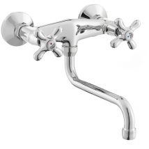 Paffoni - Ricordi Wall mounted basin mixer with swivel spout, Chrome (IR161)
