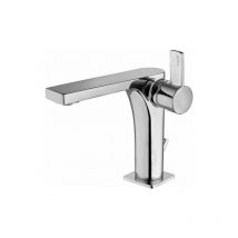 Paffoni - Mélangeur lavabo avec vidage automatique look Steel Rock series RO075ST Laiton - Steel looking