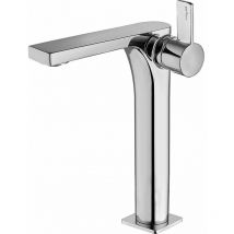 Paffoni - Steel looking extended basin mixer Rock series RO081ST Laiton - Steel looking