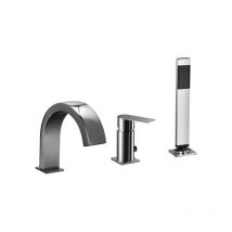 Paffoni - Mélangeur bain-douche avec inverseur Acier Looking Tango TA040ST series Laiton - Steel looking