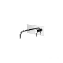 Paffoni - Mélangeur lavabo encastré avec bec l. 123 mm Acier looking Stick series SK104ST Laiton - Steel looking