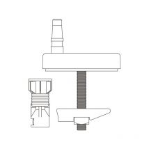 Pagette - raccord instantané en acier inoxydable 793100300, par le haut pour une fixation intégrée