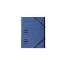 Ordnungsmappe DIN A4 240g/m² Pressspankarton Farbe: blau Farbe des Fächerblocks: schwarz 12 Fächer