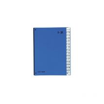 Pagna - Pultordner din A4 1-31 Karton/Papier laminiert blau 32 Fächer