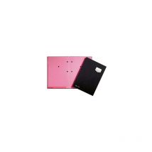Unterschriftenmappe de Luxe DIN A4 Kunststoff schwarz rosa 10 Fächer