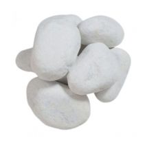 Racine - Paillage minéral Galet marbre blanc Carrare 25-40mm, sac 25 kg - F-PAI008