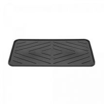 Paillasson tray 35x63 noir tissé
