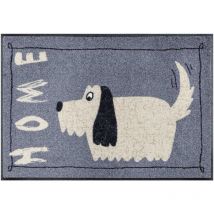 Wash+dry - Paillasson dogy 50x75 gris tissé motif animaux