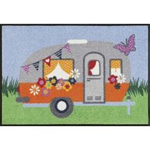 Wash+dry - Paillasson haping 50x75 multicolore tissé motif fresque