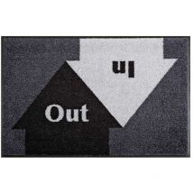 Wash+dry - Paillasson in & out 50x75 gris tissé