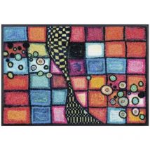 Wash+dry - Paillasson tiger 75x120 multicolore tissé motif ethnique