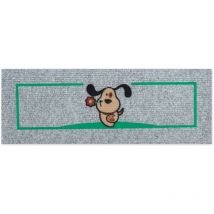 Paillasson Antidérapant Protège-Marches 25x69 Tapis d'entrée Absorbant et Doux Chien - Gris