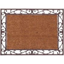 Paillasson antique en coco et fonte – Longueur 74,5 cm – Largeur 55,3 cm – Épaisseur 2,3 cm – Fonte, Coco – BEST FOR BOOTS