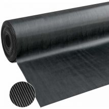 Emmevi Mv S.p.a. - Paillasson gomme Tapis Isolant Antidérapant Antichoc Différentes Tailles gomme Noir Rayé - 120x1000 cm