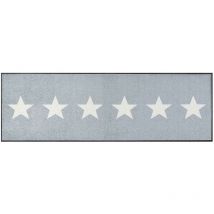 Dezenco - Paillasson stars 60x180 gris tissé motif enfant