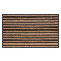 Best For Boots - Paillasson À Rayures En Caoutchouc Et Fibre De Coco - Noir/beige - Taille L - L 76,2 X L 45,5 Cm - Livraison Gratuite