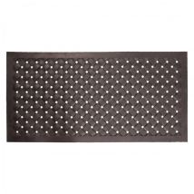 Paillasson En Caoutchouc Tressé - 120 X 60 Cm - Noir - Livraison Gratuite