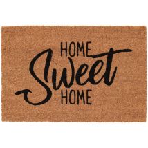 Paillasson En Fibre De Coco - Home Sweet Home - Beige - L 60 X L 40 Cm - Livraison Gratuite