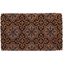 Paillasson En Fibres De Coco À Motifs 75 X 45 Cm Rosettes