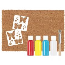 Paillasson en fibres de coco à personnaliser diy Papillons