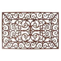 Paillasson en fonte rectangulaire – Marron antique – 73 x 46,5 cm – Design victorien – BEST FOR BOOTS