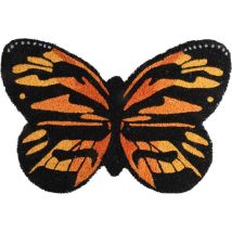 AC-DECO – Paillasson en fibres de coco – Forme papillon – 60 cm x 40 cm – Antidérapant