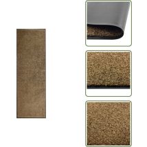 Paillasson lavable Marron 60x180 cm - Tapis D'entrée - Paillasson Extérieur - Paillasson Intérieur - Tapis Absorbent - Tapis Washable
