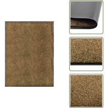 Paillasson lavable Marron 90x120 cm - Tapis D'entrée - Paillasson Extérieur - Paillasson Intérieur - Tapis Absorbent - Tapis Washable