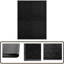 Paillasson lavable Noir 90x120 cm - Tapis D'entrée - Paillasson Extérieur - Paillasson Intérieur - Tapis Absorbant - Tapis Antidérapant