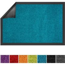 Floordirekt - Tapis de Porte Paillasson d'entrée Use&Wash Turquoise 200 x 200 cm