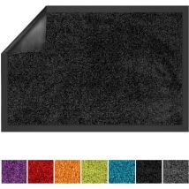 Floordirekt - Tapis de Porte Paillasson d'entrée Use&Wash Noir 200 x 200 cm