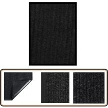 Paillasson rayé Anthracite 60x80 cm - Tapis D'entrée - Paillasson - Matelas D'accueil - Tapis Extérieur - Tapis Intérieur