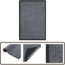 Paillasson rayé Gris 80x120 cm - Tapis D'entrée - Paillasson Intérieur - Paillasson Extérieur - Tapis Absorbant - Tapis Grattoir