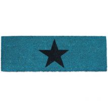Helloshop26 - Paillasson tapis de sol porte d'entrée essuie-pieds étoiles fibres de coco bleu