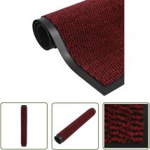 The Living Store Paillasson touffeté 60x150 cm Rouge - Tapis D'entrée - Paillasson Intérieur - Tapis Extérieur - Porte D'entrée - Décoration