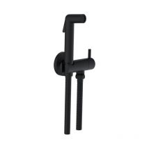 Paini France Robinetterie - paini Cox teleducha wc redonda Negro Mate + soporte + flexible