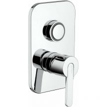 Paini France - Paini - Gaia 691 Rubinetto Miscelatore Bagno Monocomando per Doccia da Incasso con Deviatore, finiture Cromate e brillanti, Design